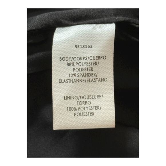 Kay Unger Izzy off the shoulder Midi dress black size 6 DEFECT - Picture 8 of 8